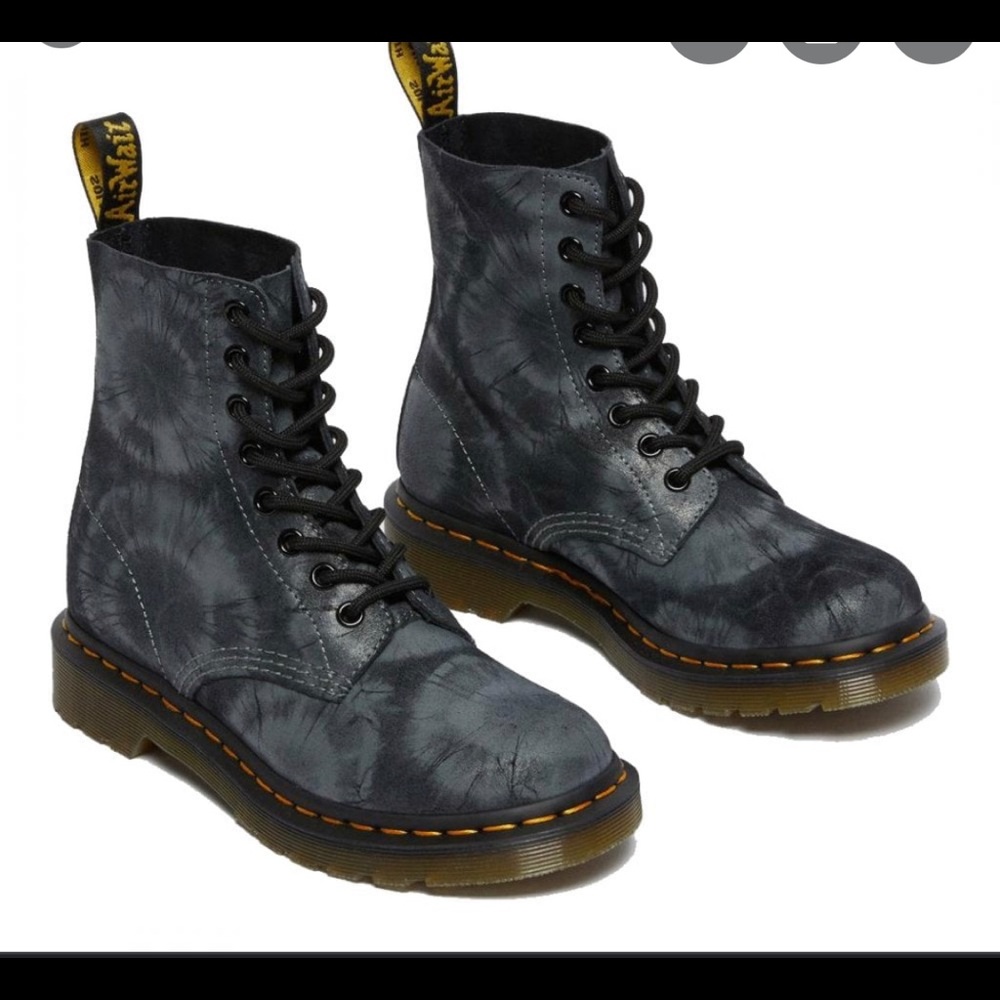 Dr MARTENS 1460 PASCAL TIE- Dye Charcoal-Gray : 8 - Picture 9 of 11
